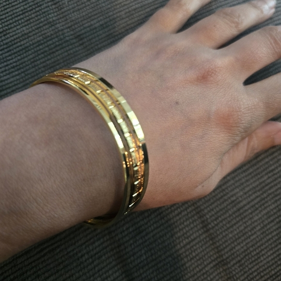 21kgp Duabi Jewely Gold Bangle Bracelet - Picture 1 of 9